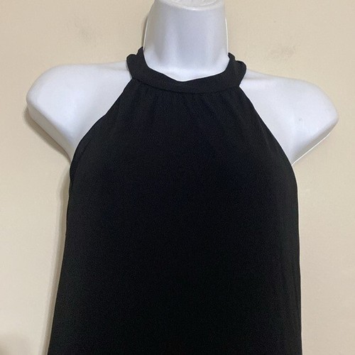 Anne Klein Vintage schwarz Neckholder Kleid Damen 6 Drop Waist Goth Grunge Y2K Event - Bild 13 von 22