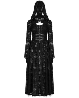 Punk Rave apokalyptische Gothic Hexe geschreddert 2-teilige Kapuzenjacke