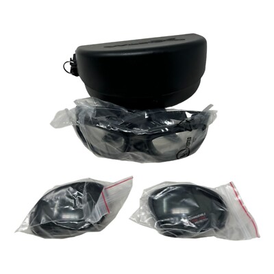 Wiley X Safety Glasses Z87-2 Clear Lenses With Case New Black