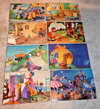 Vintage Set of 8 Maxwell Dorne 3-D Nursery Rhyme Prints Pictures Excellent