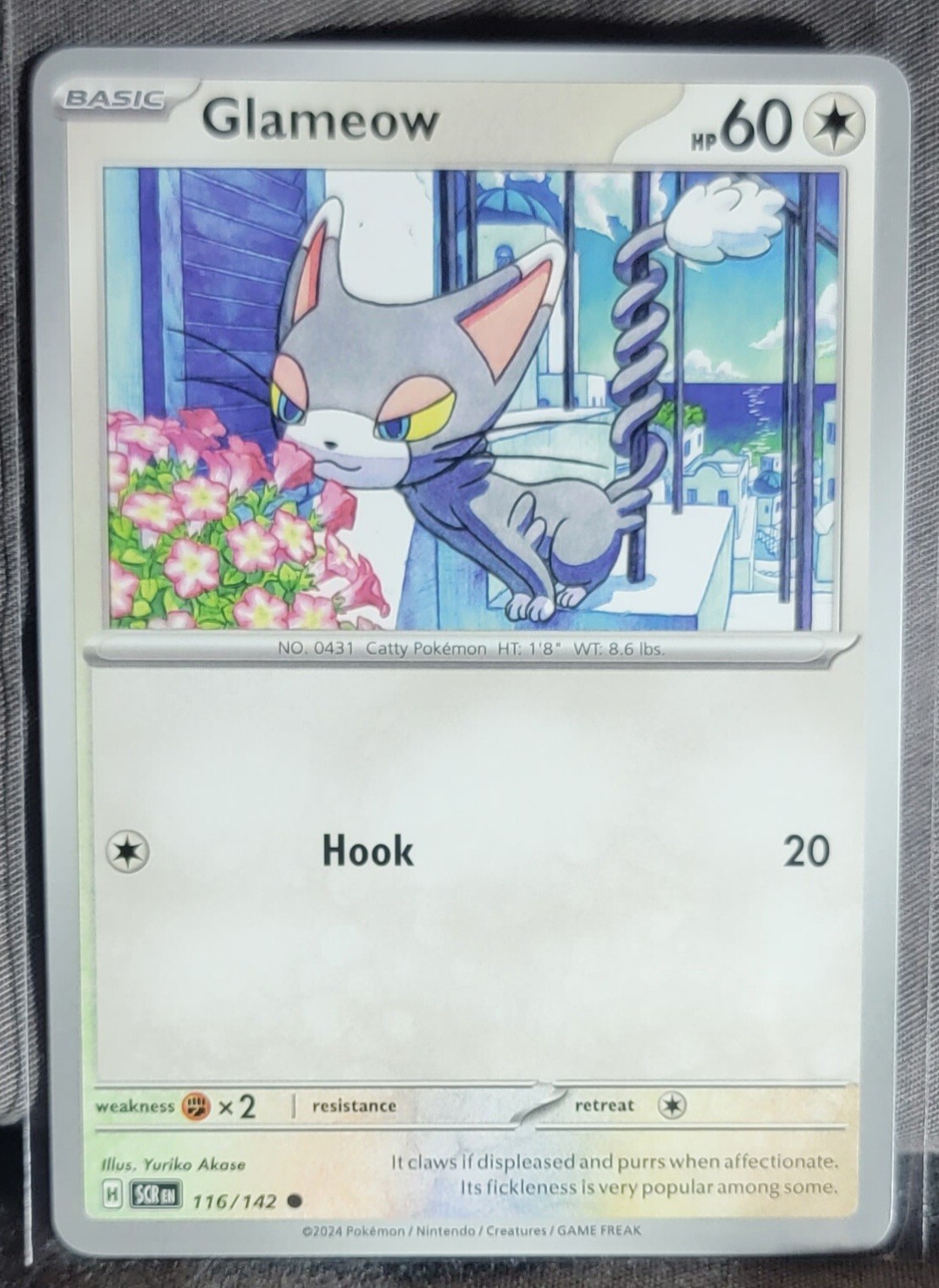 Pokemon TCG Card Glameow 116/142 S&V Stellar Crown Common NM