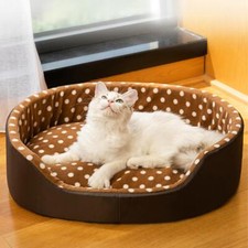 Foldable Pet Bed House for Dogs and Cats with Soft Removable Washable Cushion