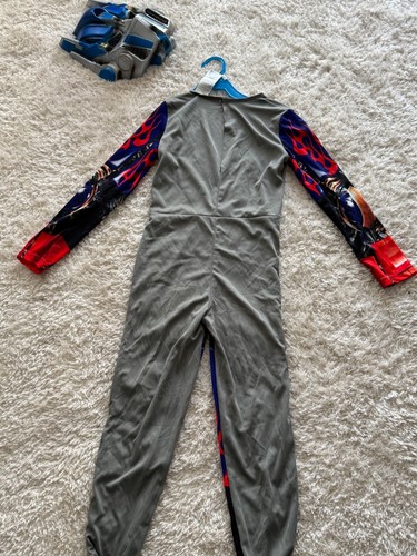 TRANSFORMERS OPTIMUS PRIME COSTUME JUMPSUIT + MASK- SIZE 10-12 - Picture 5 of 13