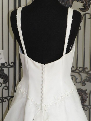 328W DESIGNER 1590 CRYSTAL BEADED SZ 10 IV CORSET FORMAL WEDDING DRESS GOWN - Picture 5 of 13
