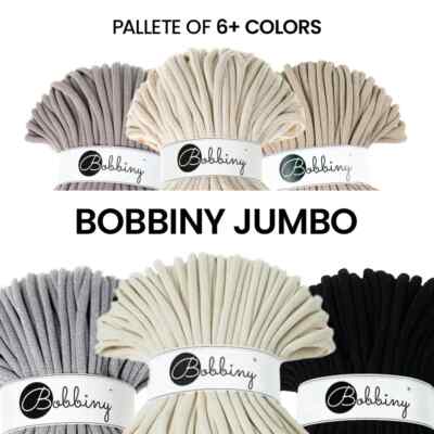 PREMIUM Bobbiny Jumbo Flechtkordel / 9 mm / 100 m / Makramee-Schnur, handgefer