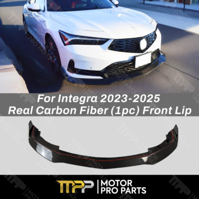Front Bumper Spoiler Lower Lip Real Carbon Fiber 1pc Fit 2023-2025 Acura Integra