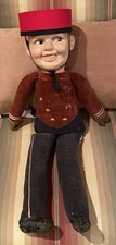 PHILLIP MORRIS JOHNNY BELLHOP HUGE. 24 “ COMPOSITION ADVERTISING DOLL RARE  1920