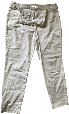 ~ WALLIS ~ WOMENS WHITE STRETCH COTTON CIGARETTE TROUSERS ~ SIZE 16 ~