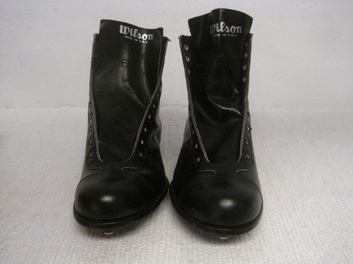 NEW Wilson Riteweight Hi Top Black Leather Football Cleats #F9160 w/Box Size 7 - Picture 5 of 12