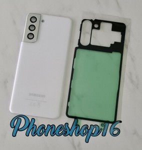 Original Samsung Galaxy S21 5G SM-G991B Akkudeckel Backcover Weiß + Kleber B