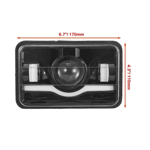 For Nissan 720 1983-1986 4pcs 4x6 inch DOT SAE LED Headlights w/ DRL Hi-Low Beam - Bild 14 von 14