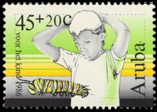 ARUBA B4 - Child Welafre Fund "Boy and Caterpillar" (pc11552)