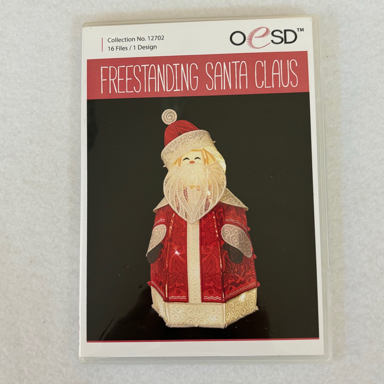 OESD FREE STANDING SANTA CLAUSE Machine Embroidery Design CD-ROM 12702