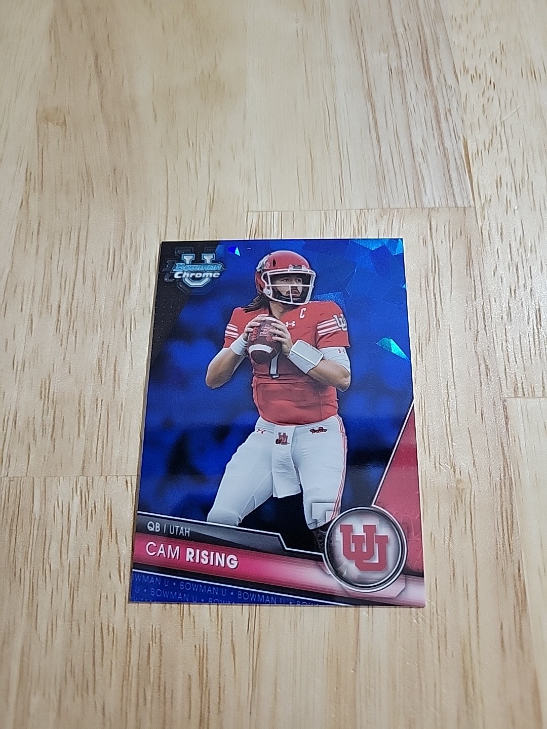 2023 Bowman University Chrome CAM RISING Sapphire Refractor #198 Rookie RC