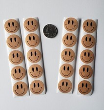 20 Happy Face Stickers/Reward Stickers/Smiley Face Stickers/Kraft Smile Stickers