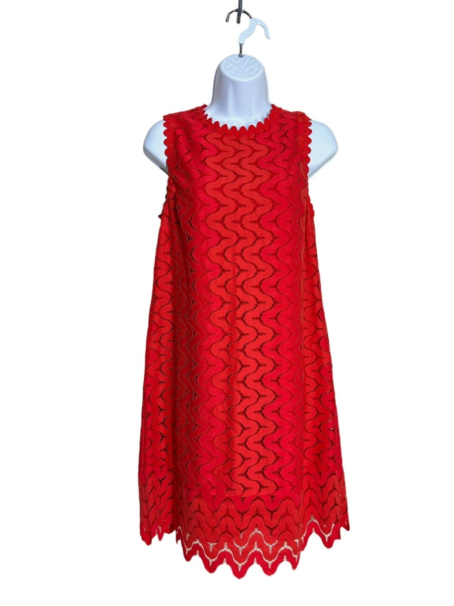 Kate Spade Size 6 Sand Dune RARE Red Lace Shift Dress Sleeveless Cocktail EUC Kate Spade Size 6 Sand Dune RARE Red Lace Shift Dress Sleeveless Cocktail EUC