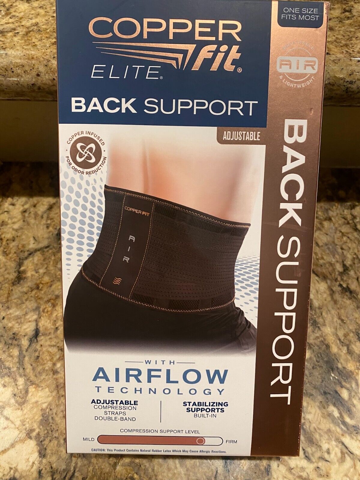 Copper Fit Elite Air Back Support Brace with Airflow Technology, fits most  NEW