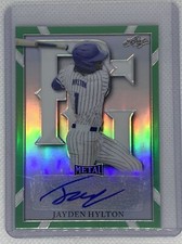 2021 LEAF PERFECT GAME METAL GREEN REFRACTOR JAYDEN HYLTON AUTO #1/10