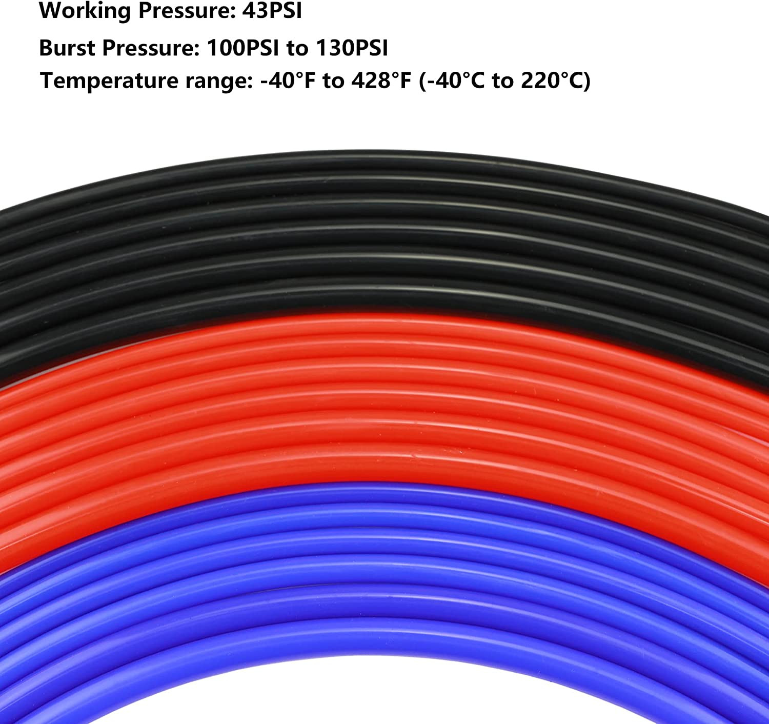 5FT High Temperature Silicone Vacuum Tubing Hose 130PSI Max Pressure