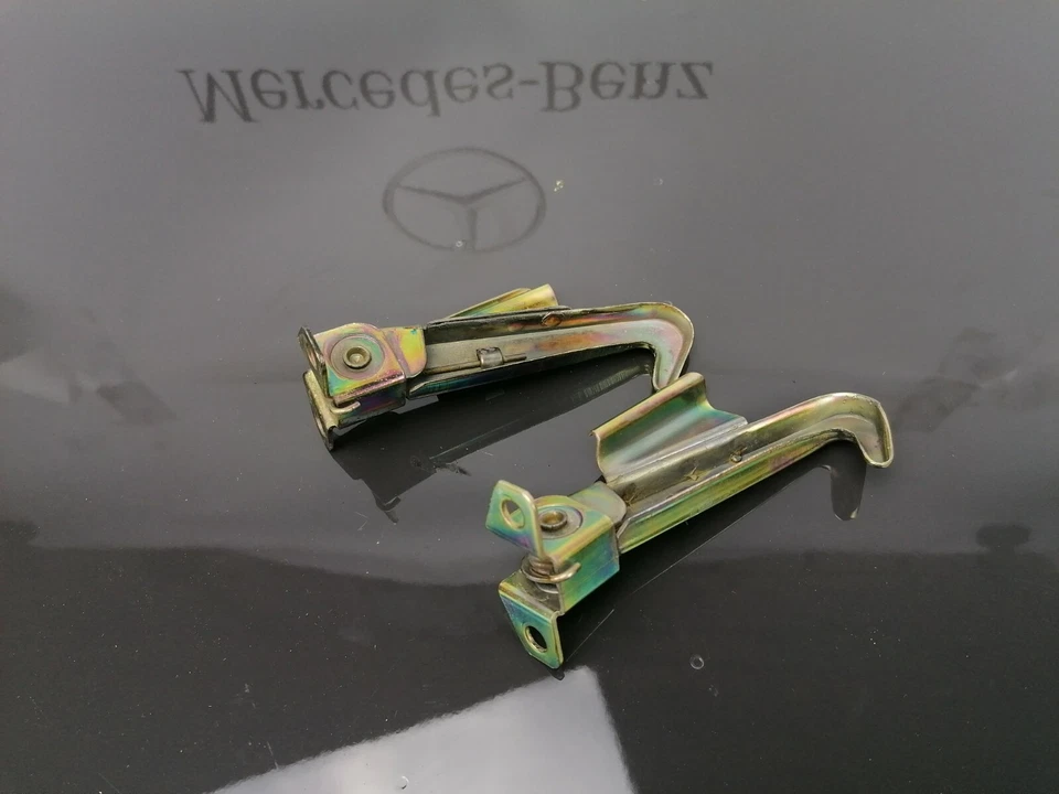 MERCEDES BENZ W116 280 350 450 S SE SEL SD gancho de bloqueo de pestillo de capó Foto 3 de 4