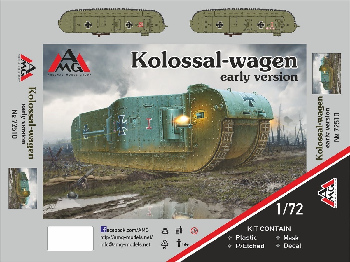 AMG 72510 German Kolossal-wagen (WW I Era super-heavy tank), 1/72