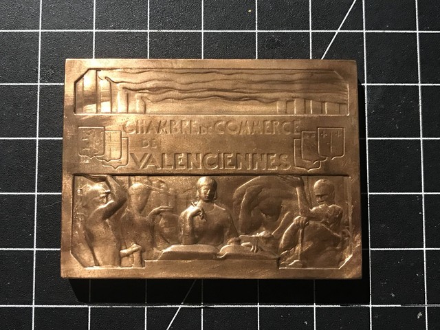 Solid Bronze Chambre De Commerce De Valenciennes 1897