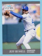 1991 FLEER ULTRA BASEBALL #354 JEFF RUSSELL - TEXAS RANGERS