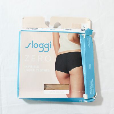 Sloggi Women's Seam-Free Zero Modal Short Brief Knickers DH3 Brown Large NWT