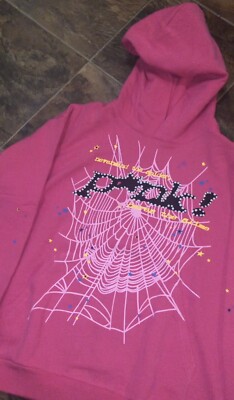 NEW Spider Worldwide × Young Thug Sp5der Pink Hoodie 100