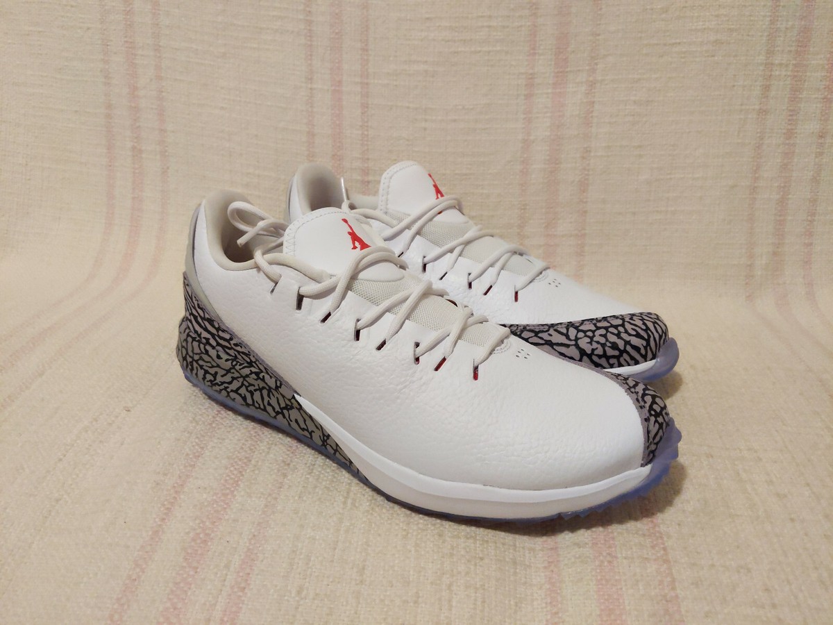 Jordan Nike ADG White Cement Red AJ3 AR7995 100 Men's Golf Cleats