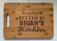 Personalized Wolf Kitchen Bamboo Cutting Board Christmas Birthday