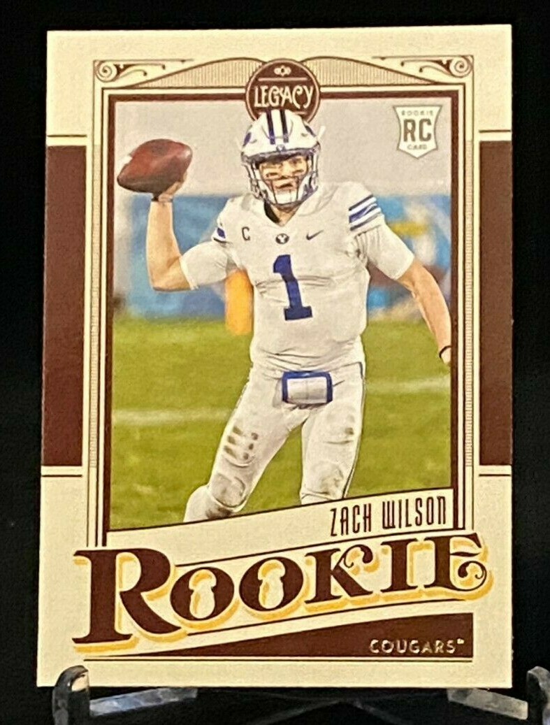 2021 Panini Legacy Rookie Card #143 Zach Wilson BYU Cougars