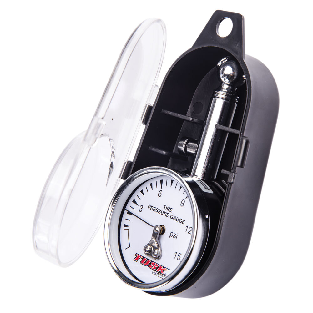 Tusk Low Pressure Dial Tire Gauge Motorcycle ATV UTV Dirt Bike MX Enduro