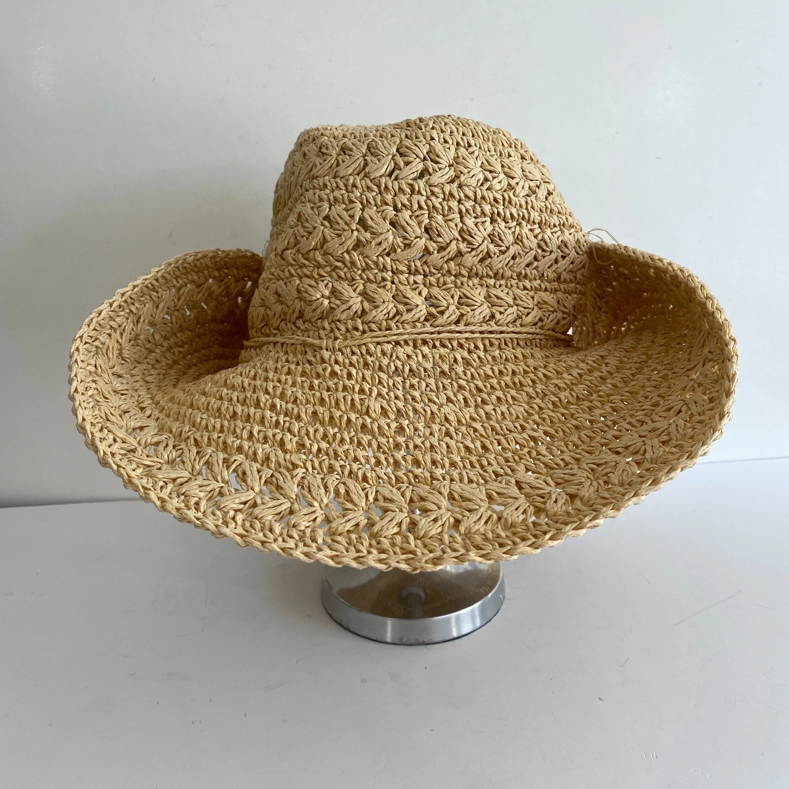 Scala Paper Hat Adult One Size Western Style Sun Hat