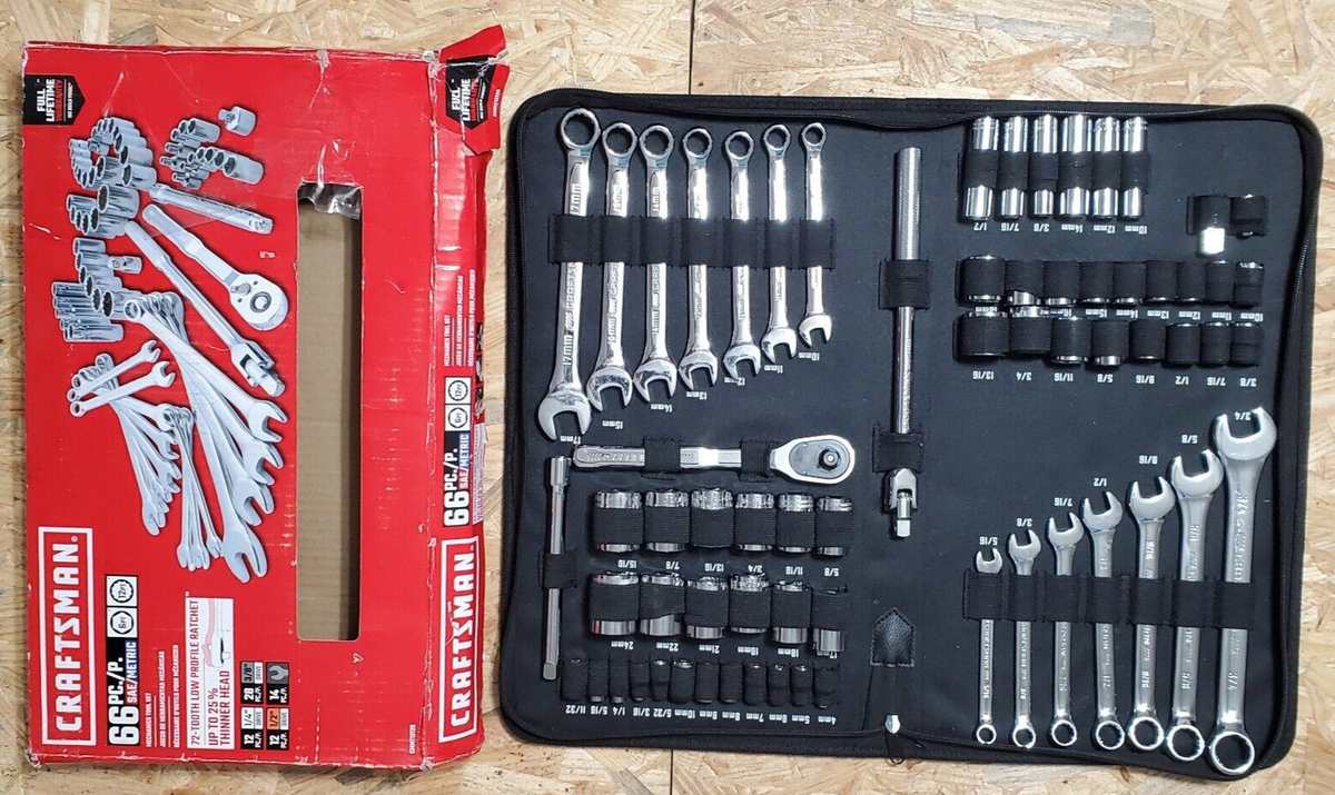 Craftsman CMMT12120 66 Piece Mechanics Tool Set Sae/metric 6pt