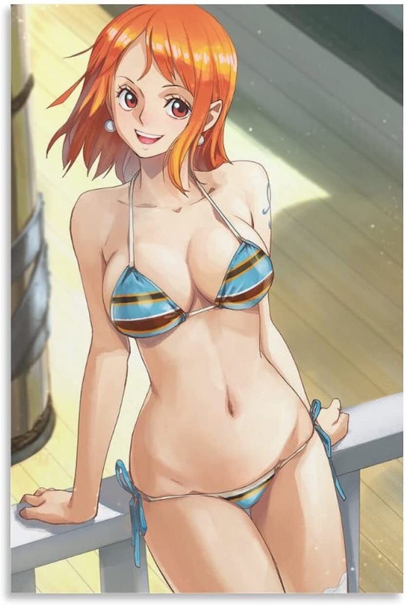 Anime Nami Busty Hot Girl Bikini Swimsuit Art Poster Poster And Wall Art  Picture | eBay
