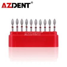 Dental FG Diamond Burs Football #368-023F Fine Red 10pcs/kit AZDENT