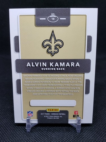 2017 Panini Donruss Ground Force Alvin Kamara #19 RC Rookie Card - Picture 2 of 2