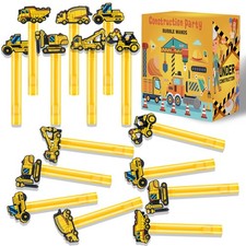 24Pcs Construction Bubble Wands for Kids Party Supplies Classroom Prizes