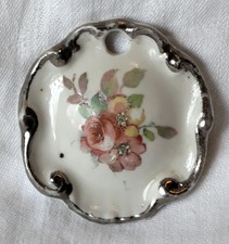 Vintage Trachtenanhänger Medaillon Anhänger Porzellan Blumen Rieber Mitterteich