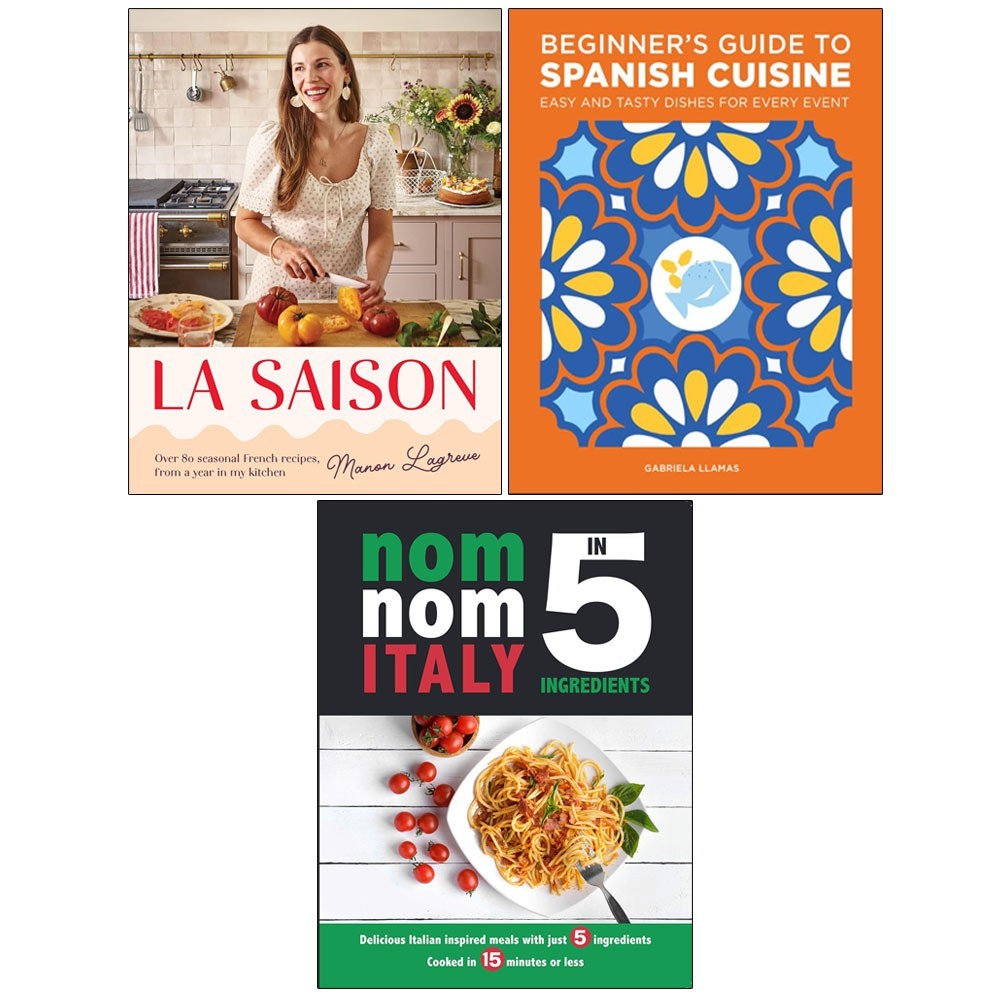 La Saison (HB), Nom Nom Italy, Beginner's Guide to Spanish Cuisine 3 Books Set
