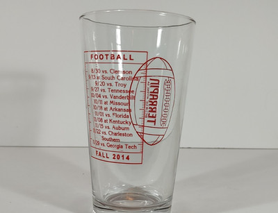2014 Georgia Bulldogs Football Schedule Terrapin Beer Pint Glass