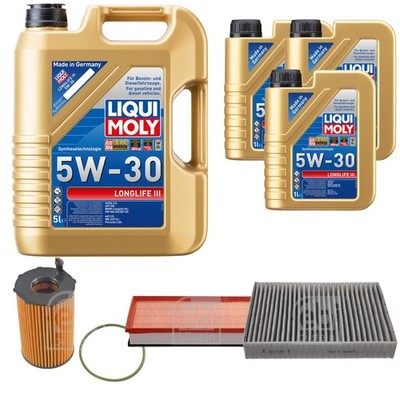 FEBI BILSTEIN Inspektionspaket 8L Liqui Moly 5W30 Longlife3 für VW Touareg 7P5