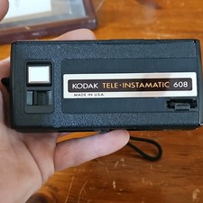Kodak Tele-Instamatic 608 110 Film Camera Dual Lens Black Fixed Focus