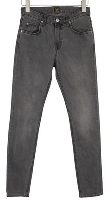 LEE Rider Herren Jeans W29/L34 Grau Wasch Slim Fit Reißverschluss Logo Denim I