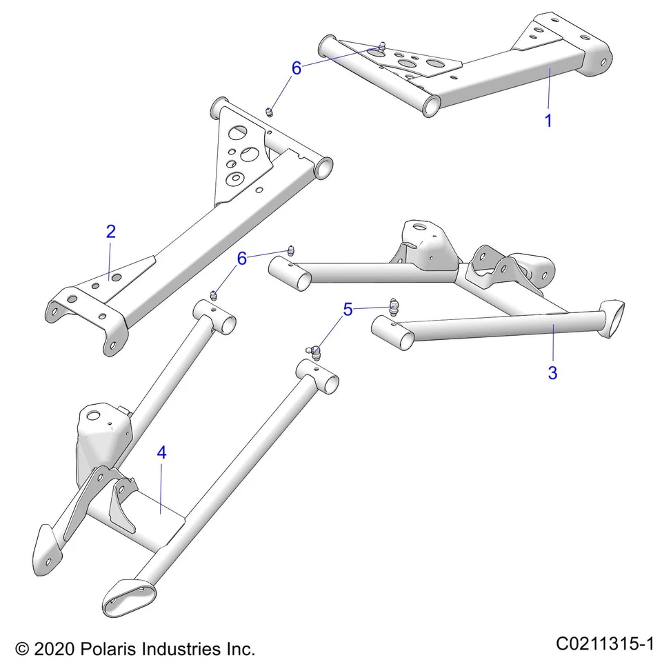 Polaris Lower Left Rear Control Arm, for ATV Models - 1019410-458 - Image 3 of 3