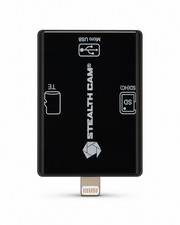 Stealth Cam Lightning SD TF Card Reader Adapter iPhone iPad Plug Play