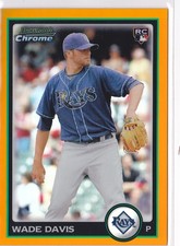 2010 Wade Davis Bowman Chrome Orange Refractor    RC 17/25    #BDP13 (A913)