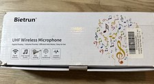 NEW Bietrun WXM02 UHF Dual Wireless Microphone System Dynamic Metal Mic