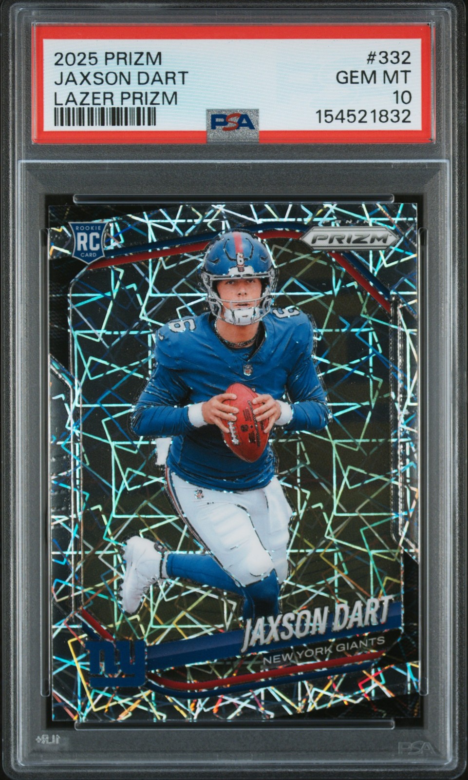2025 PANINI PRIZM LAZER PRIZM #332 JAXSON DART PSA 10